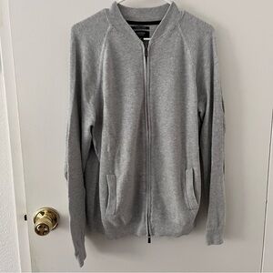 Nordstrom Men’s Shop Gray Full Zip Sweater Medium